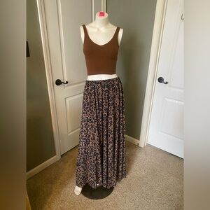Cheetah print maxi skirt